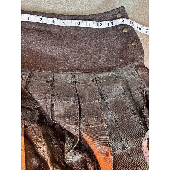Italian Grunge Dark Fairy Aline Skirt Wool Blend Steampunk grunge metallic S - Picture 7 of 8